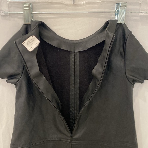 Zara kids faux leather (pleather) very soft shirt dress with pockets sz 6 - Picture 6 of 6